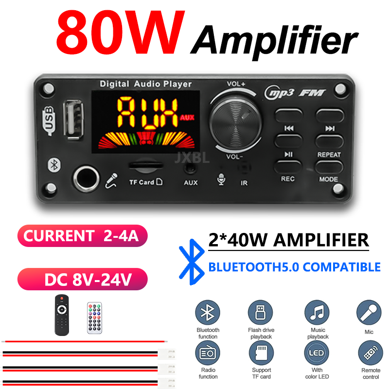 Audio Music Car - Placa Decodificadora MP3 Bluetooth 5.0 de