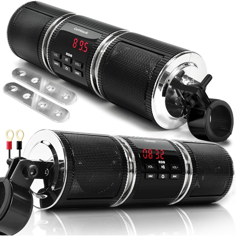 Audio Music Free Mp3 - Alto-falante estéreo para motocicleta, áudio bluetooth,
