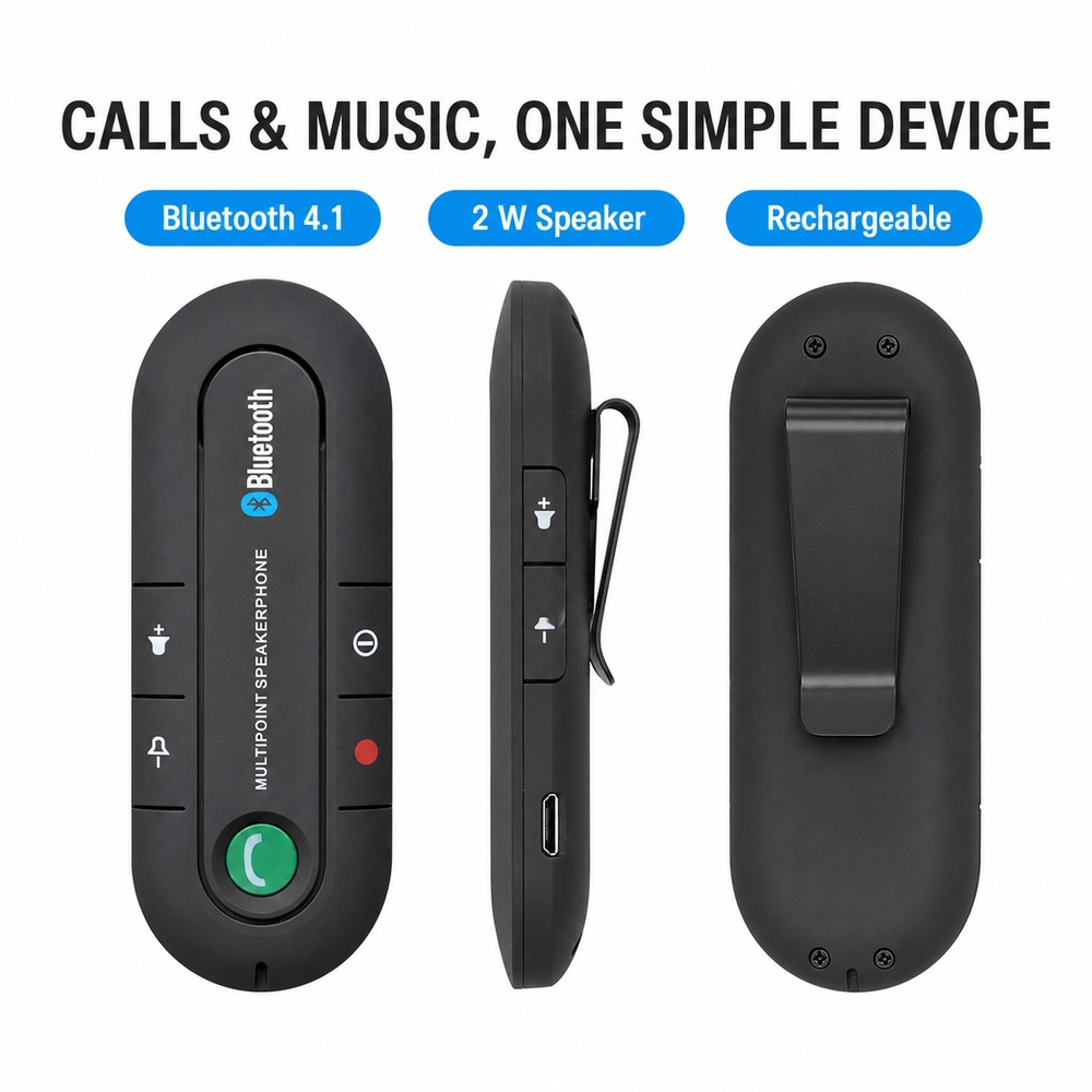 Audio Music Car - Alto-falante Bluetooth 4.1 para Carro com