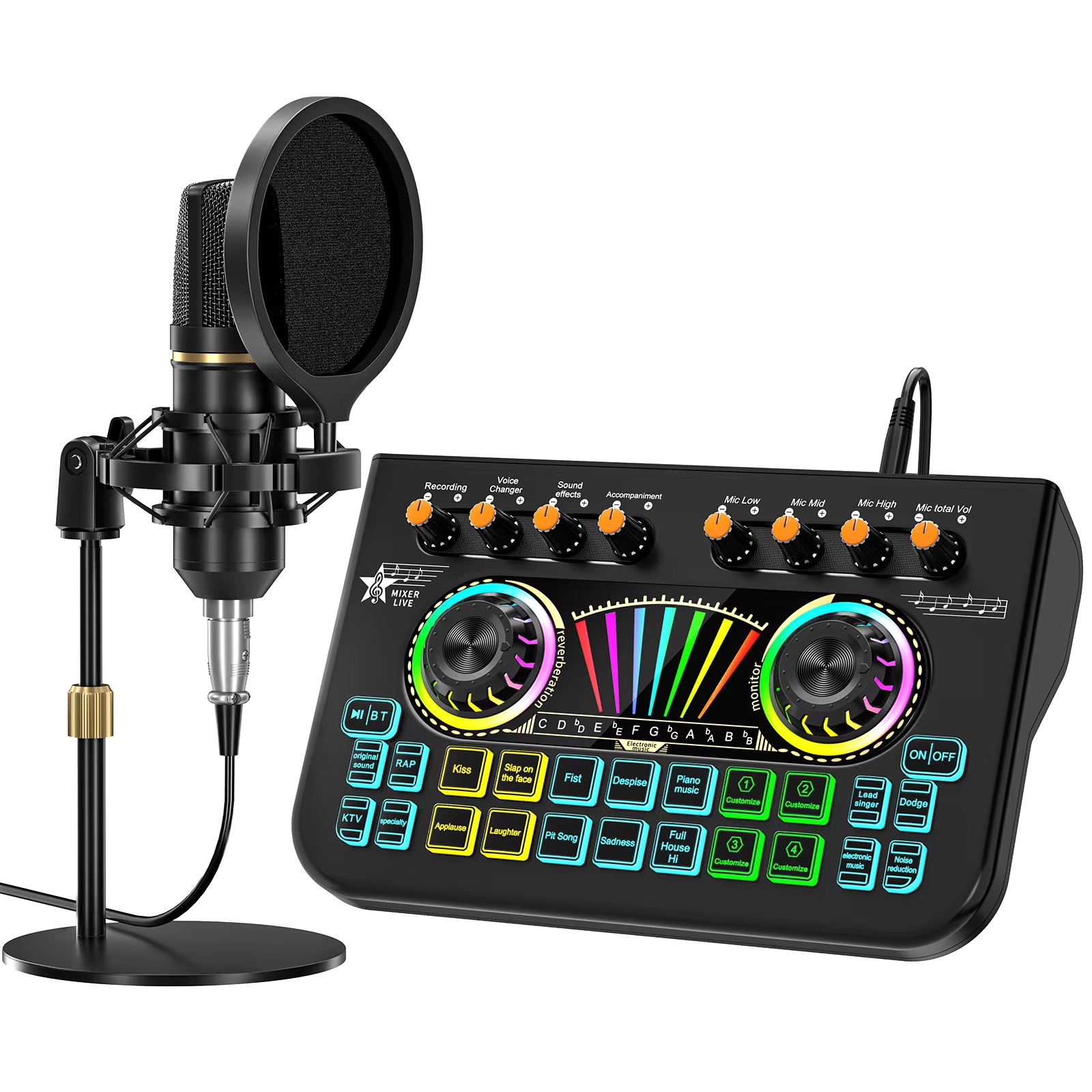 Audio Youtube Music Free - Kit de Microfone para Podcast Tenlamp