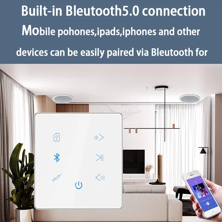 Amplificador de parede bluetoo - Audio Music Generator avaliação e preço